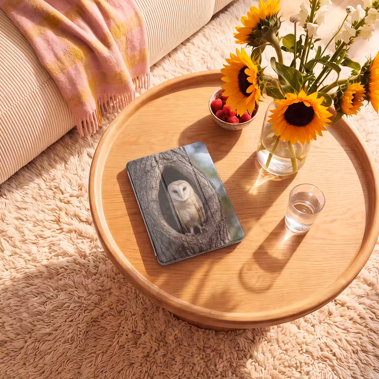 iPad-Hülle - Schleiereule - Baum - Natur - Braun — 2