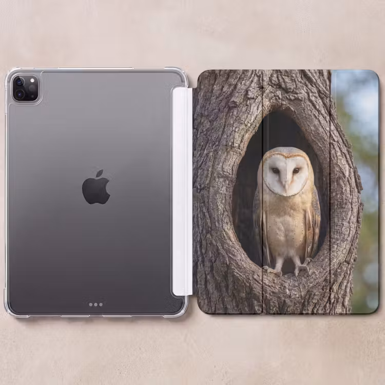 iPad-Hülle - Schleiereule - Baum - Natur - Braun — 6