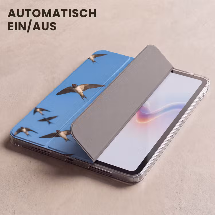 iPad-Hülle - Schwalben - Fliegen - Blau — 5