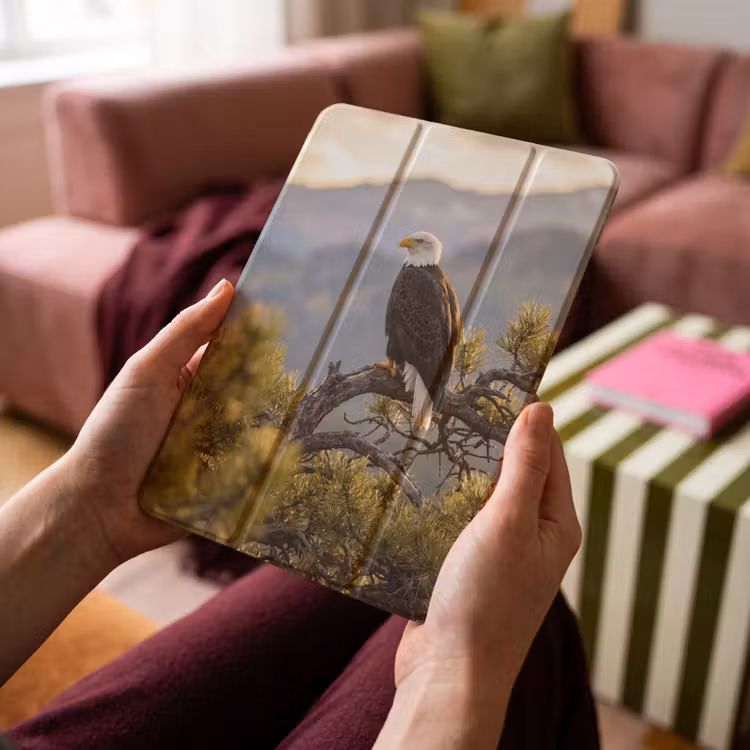 iPad-Hülle - Weißkopfseeadler - Baum - Berg - Grün — 4