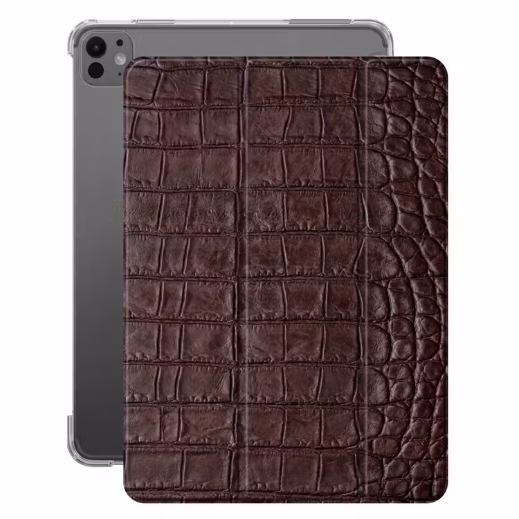 iPad-Hülle - Krokodil - Leder - Braun — 1
