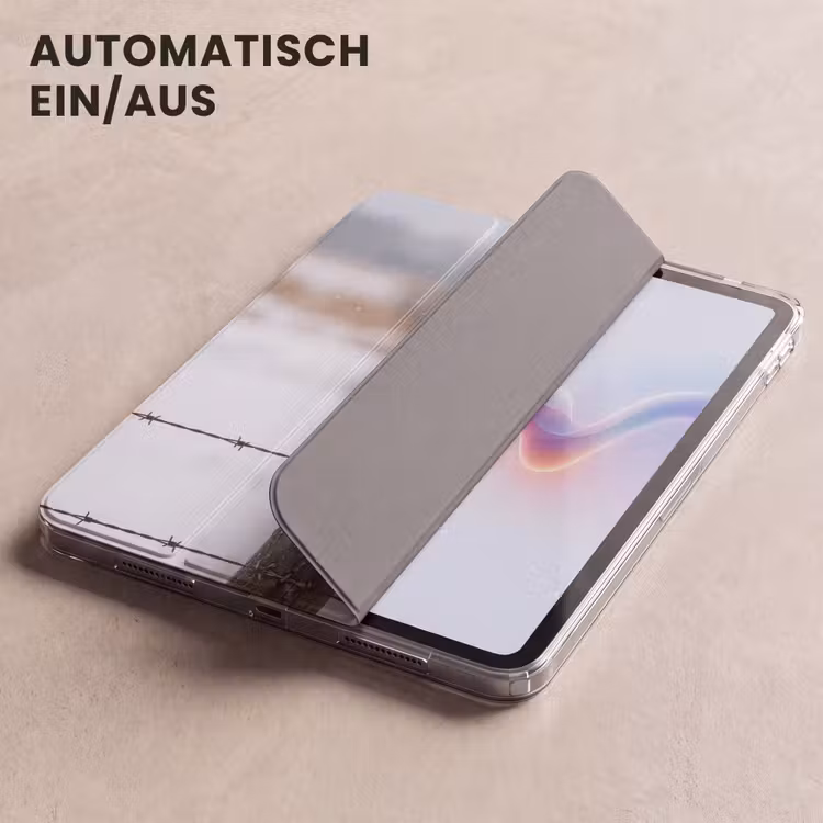 iPad-Hülle - Schnee-Eule - Zaun - Schnee - Weiß — 5