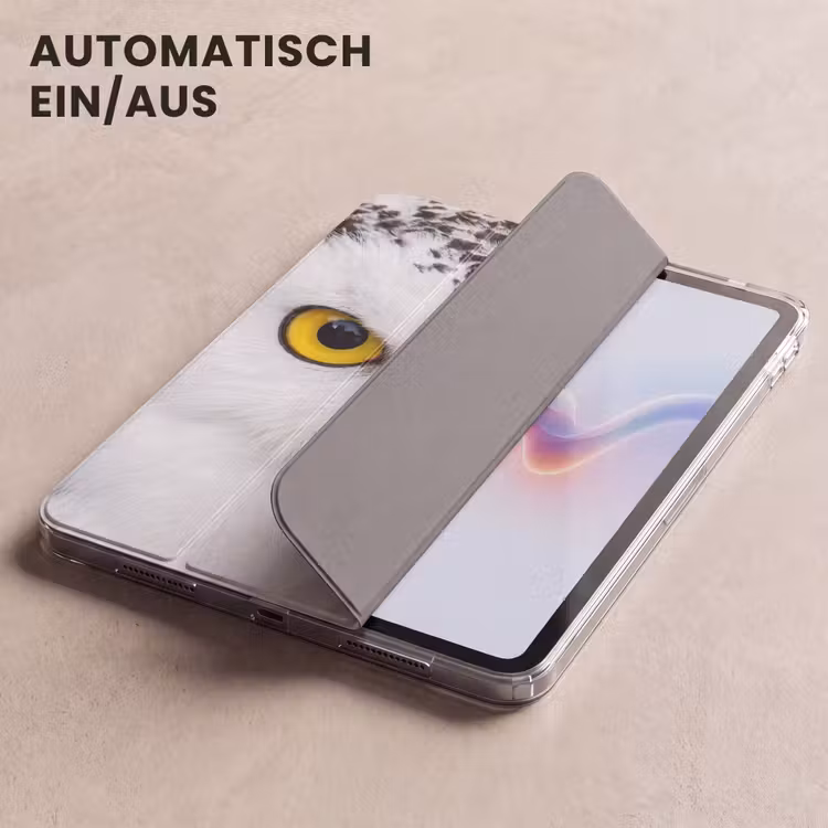 iPad-Hülle - Schneeeule - Porträt - Gelb — 5