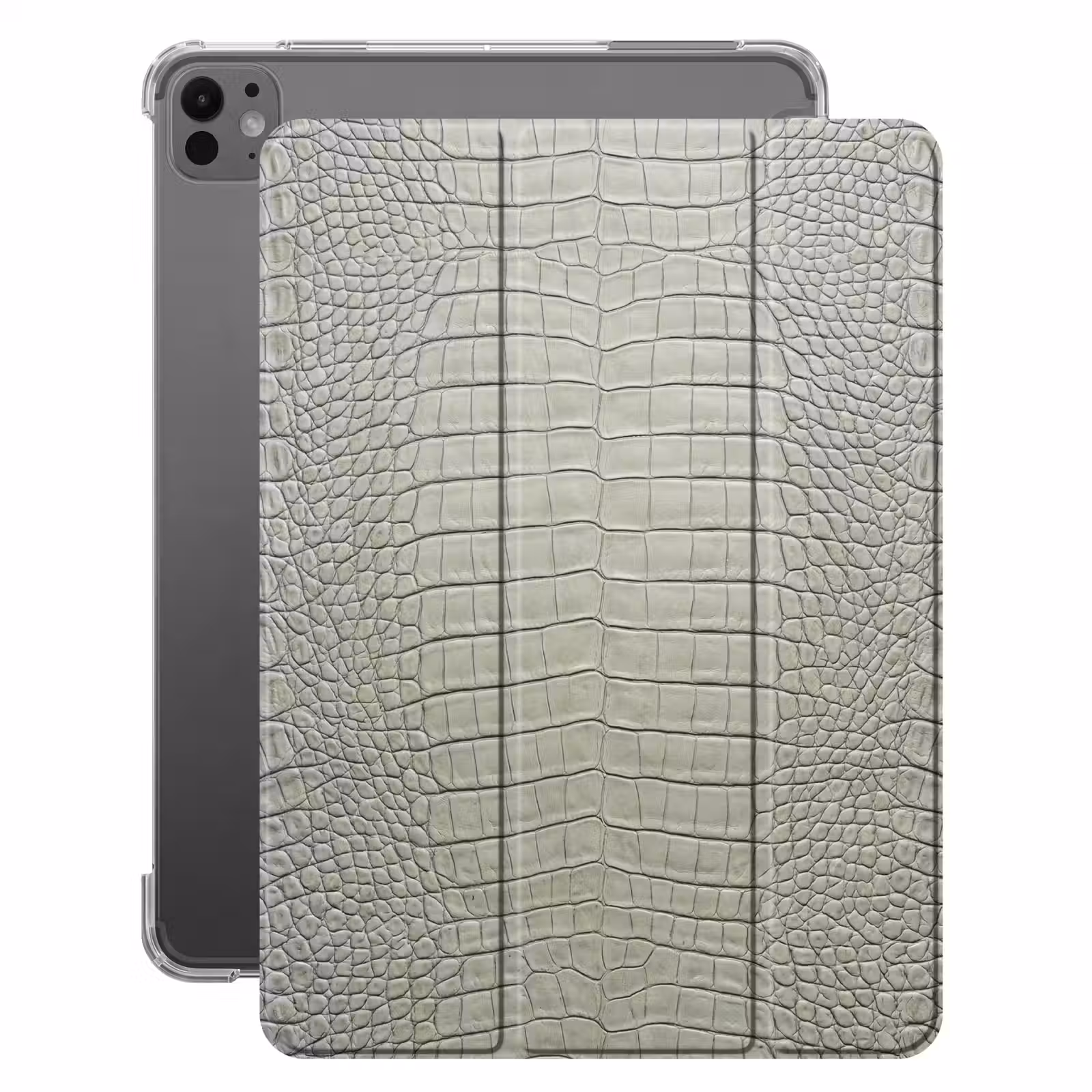 iPad-Hülle - Krokodilleder - Schuppen - Grün — 1