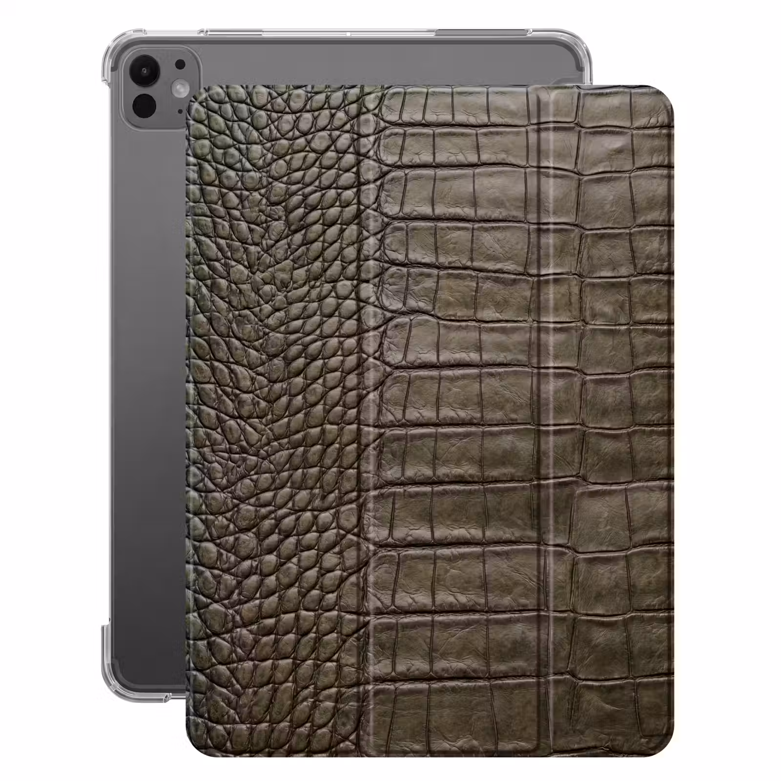 iPad-Hülle - Krokodilleder - Strukturiert - Grün — 1