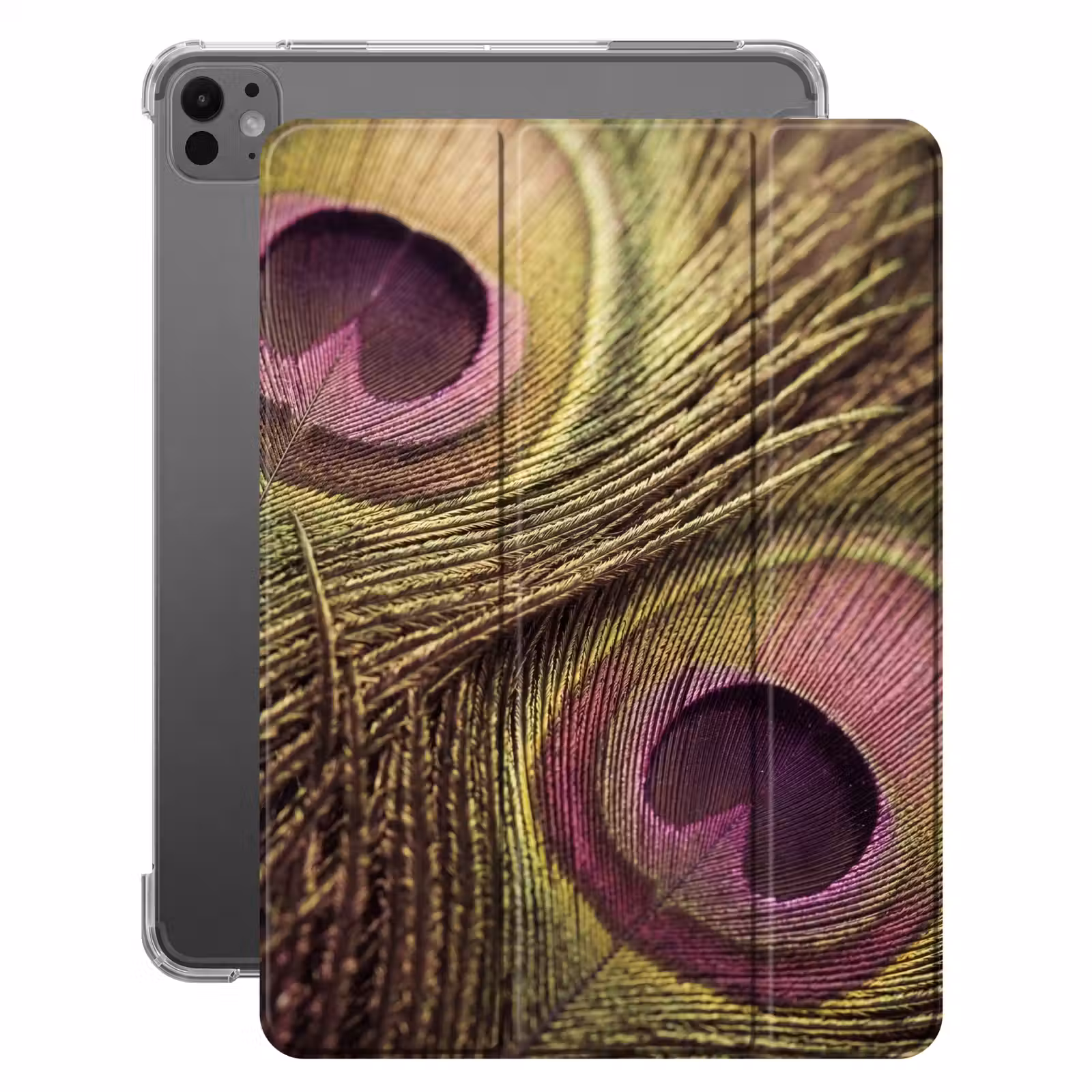 iPad-Hülle - Pfau - Federn - Lila - Grün — 1