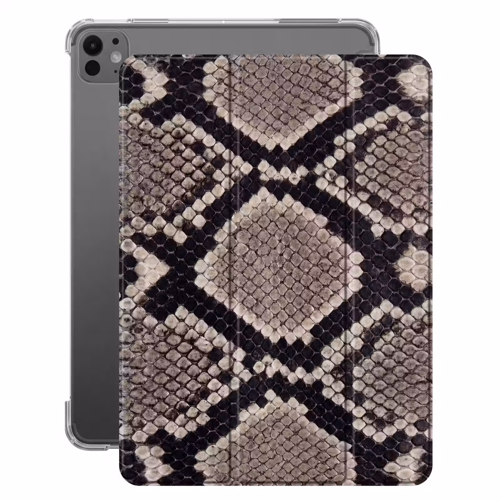 iPad-Hülle - Schlangenhaut - Gemustert - Beige — 1