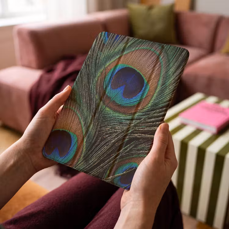 iPad-Hülle - Pfauenfedern - Klassisch - Grün — 4