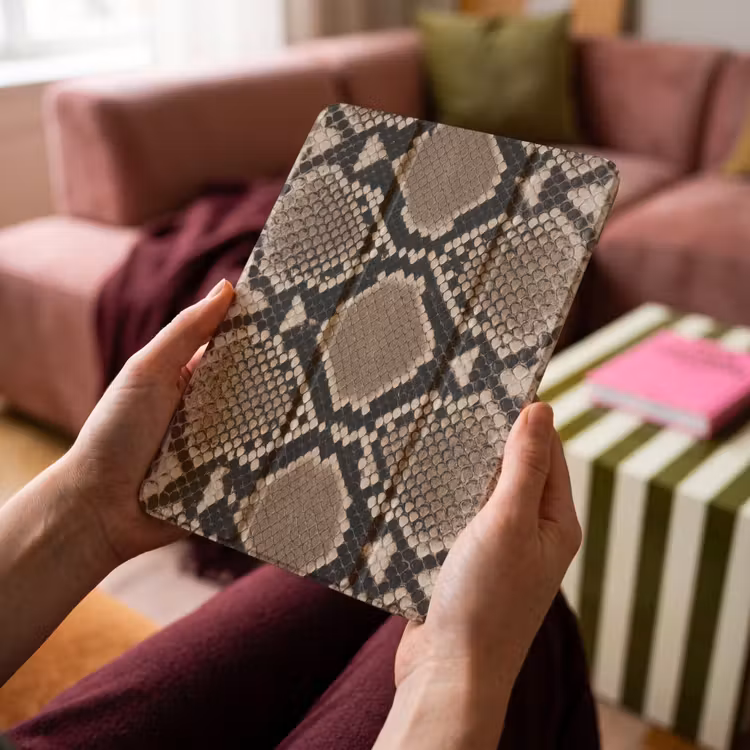 iPad-Hülle - Schlangendruck - Python - Braun — 4