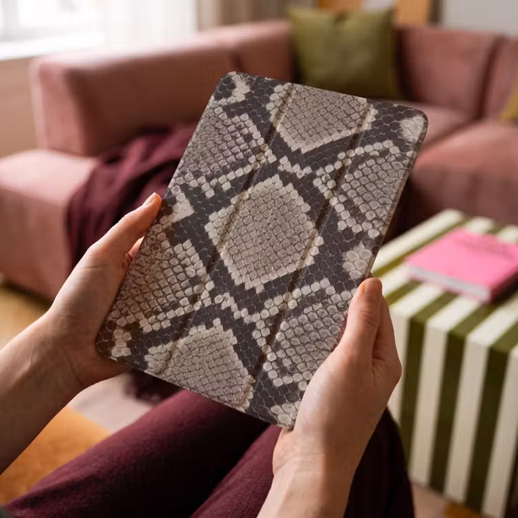 iPad-Hülle - Schlangenhaut - Gemustert - Beige — 4