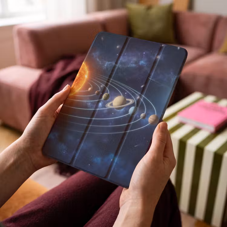 iPad-Hülle - Weltraum - Sonnensystem - Blau — 4