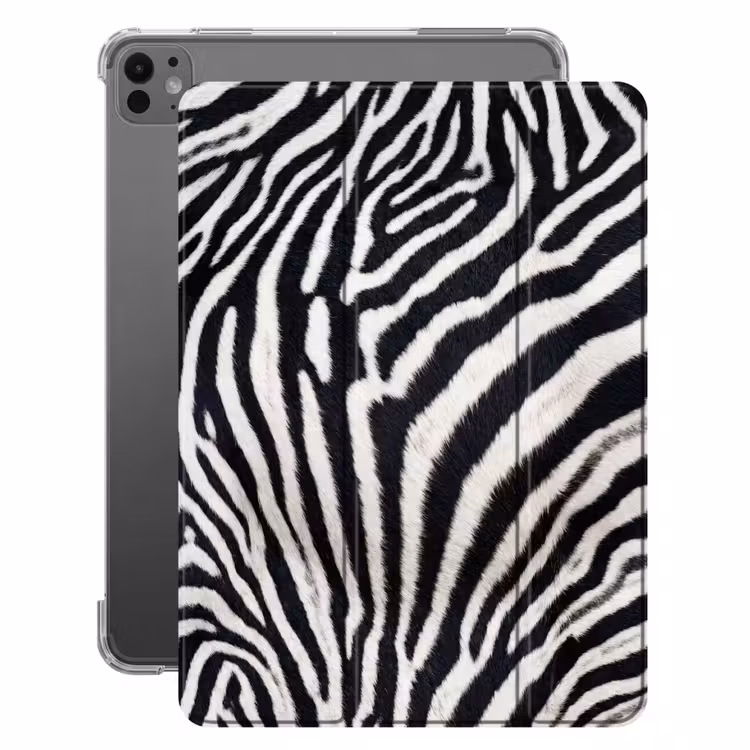 iPad-Hülle - Zebra - Mantel - Klassisch - Schwarz - Weiß — 1