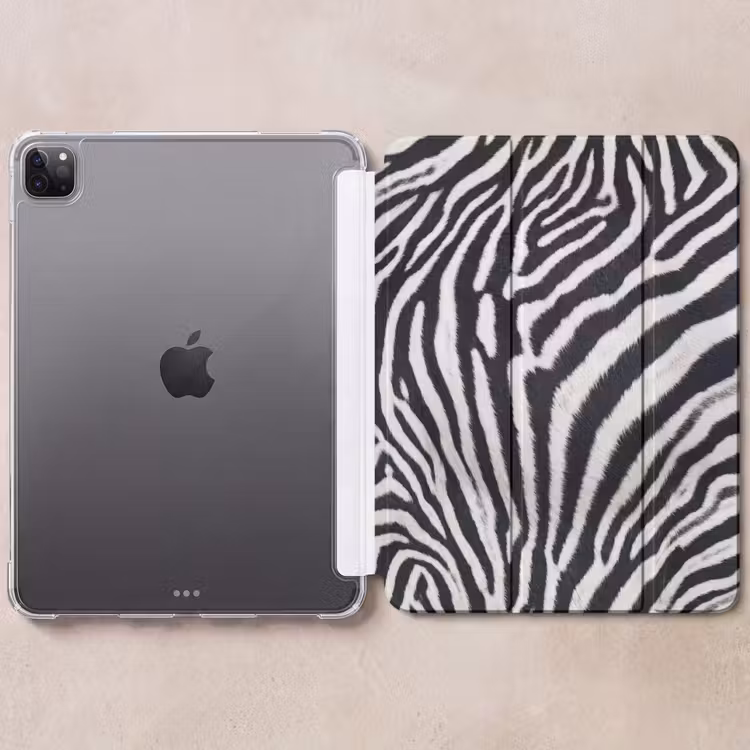 iPad-Hülle - Zebra - Mantel - Klassisch - Schwarz - Weiß — 6