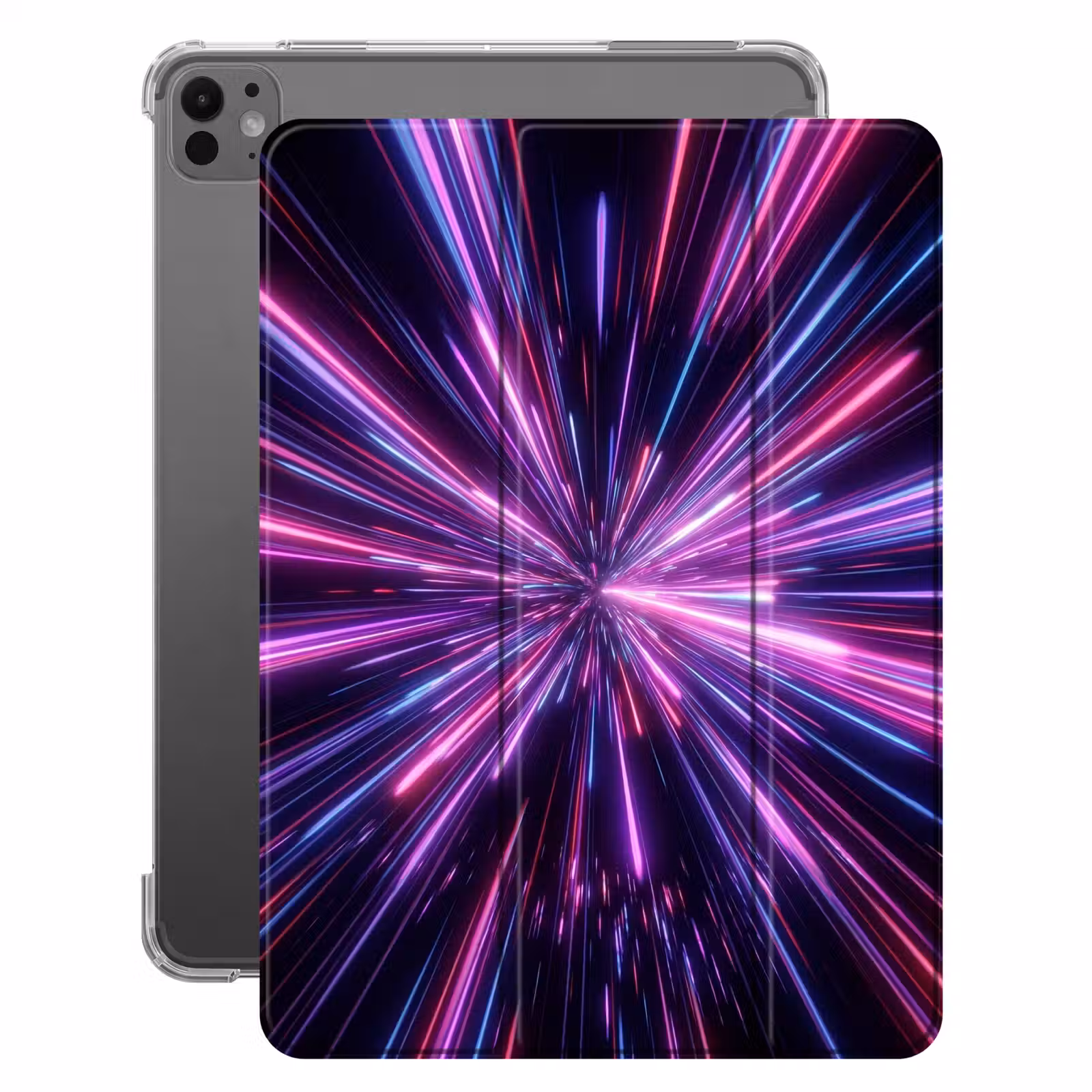 iPad-Hülle - Lichtgeschwindigkeit - Weltraum - Rosa - Violett — 1