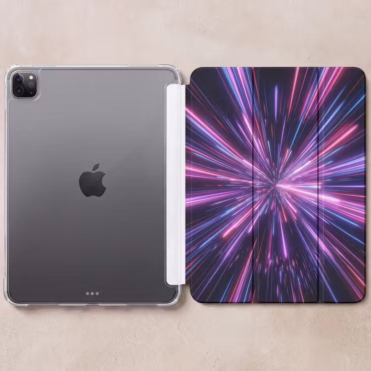 iPad-Hülle - Lichtgeschwindigkeit - Weltraum - Rosa - Violett — 6