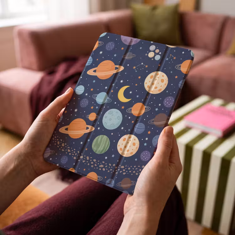 iPad-Hülle - Weltraum - Planeten - Farbenfroh — 4
