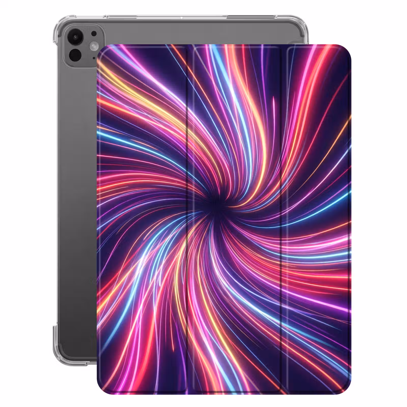 iPad-Hülle - Abstrakt - Wirbel - Futuristisch - Neon — 1