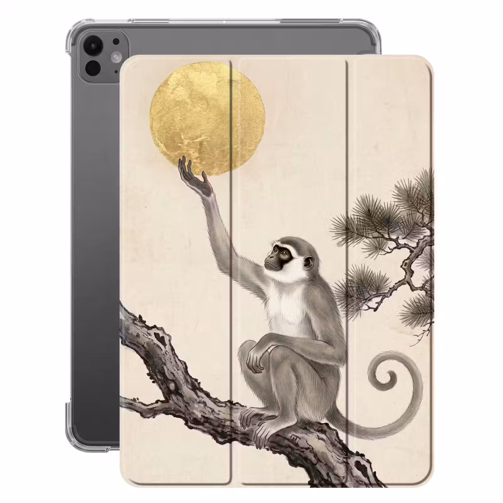 iPad-Hülle - Affe - Mond - Gold — 1