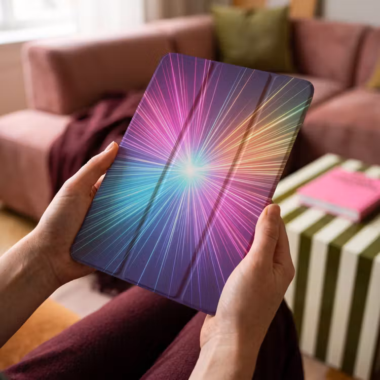 iPad-Hülle - Abstrakt - Licht - Explosion - Modern - Bunt — 4