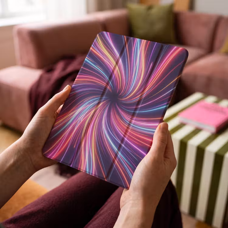 iPad-Hülle - Abstrakt - Wirbel - Futuristisch - Neon — 4