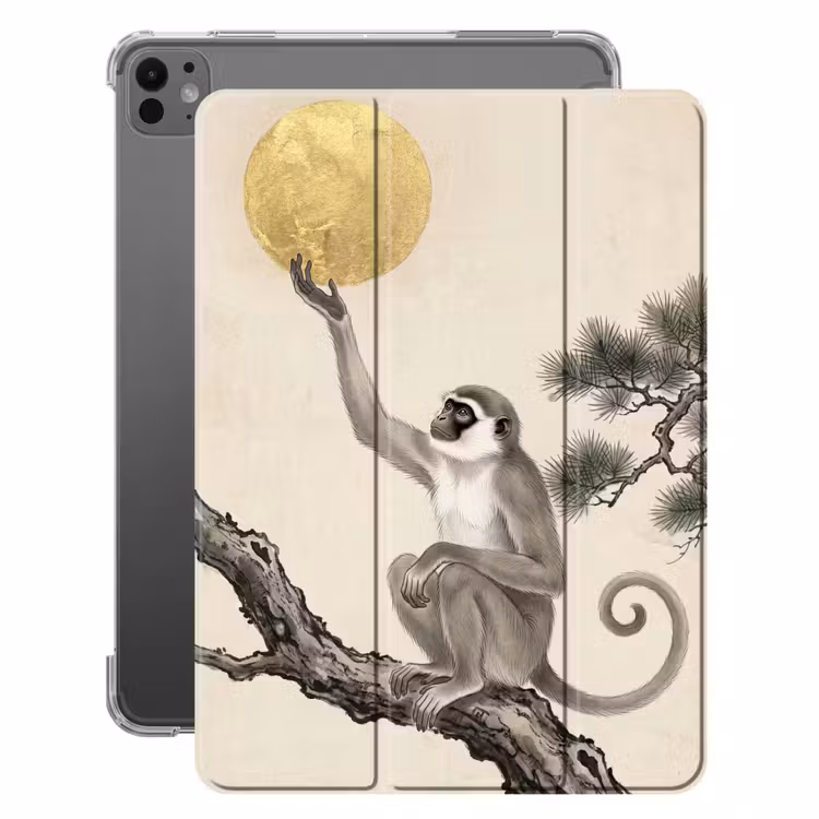 iPad-Hülle - Affe - Mond - Gold — 1