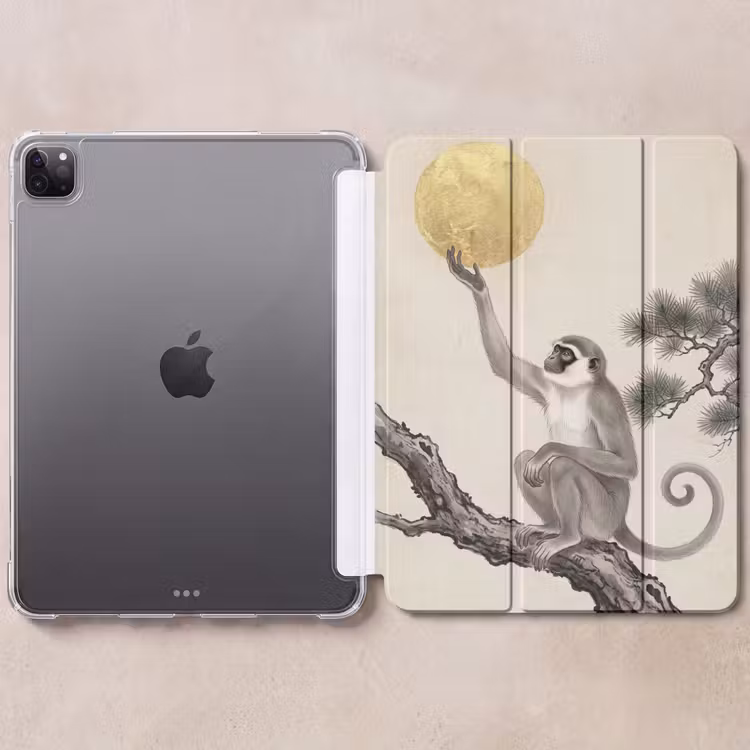 iPad-Hülle - Affe - Mond - Gold — 6