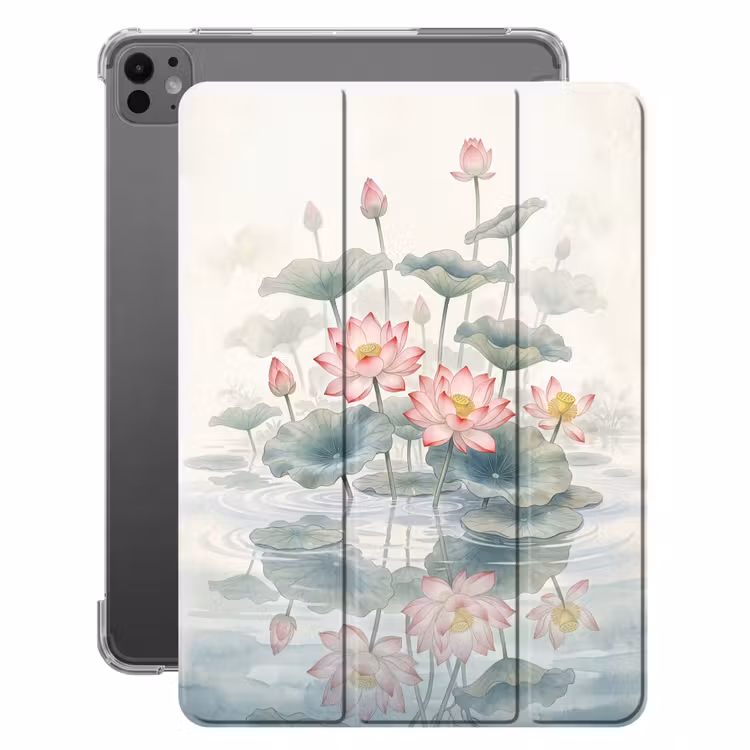 iPad-Hülle - Aquarell - Lotusblumen - Farbenfroh — 1