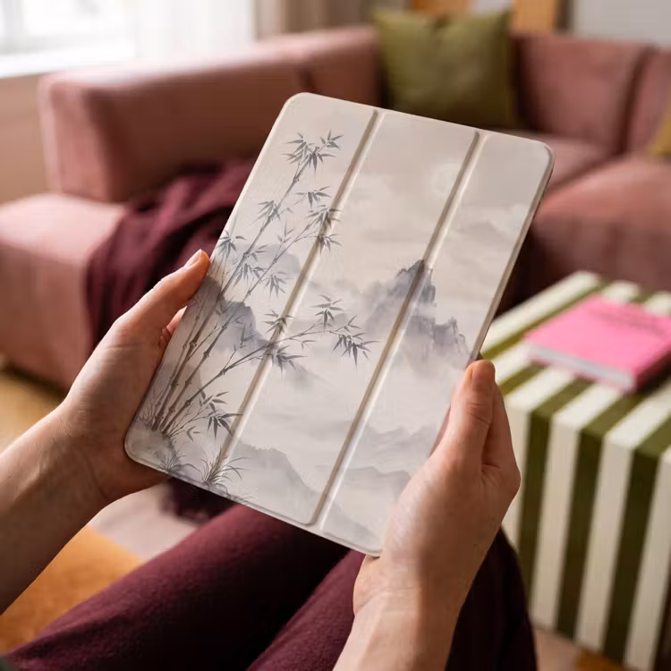 iPad-Hülle - Bambus - Asien - Grau — 4