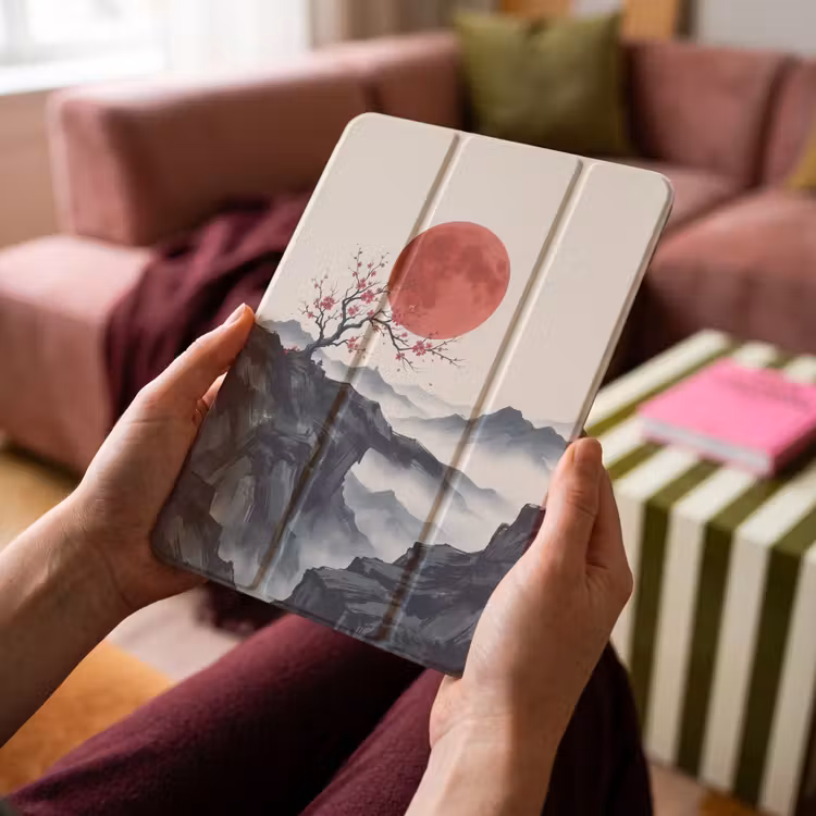 iPad-Hülle - Kirschblüte - Orientalisch - Rot — 4