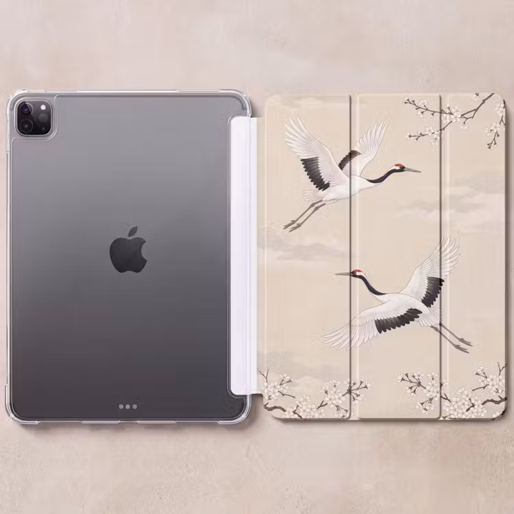 iPad-Hülle - Kranich - Blüte - Beige — 6