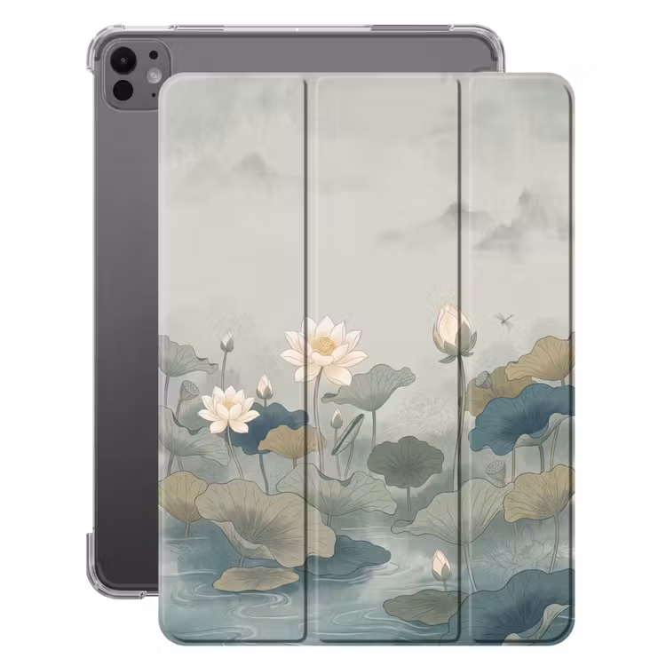 iPad-Hülle - Lotus - Blumen - Grün — 1