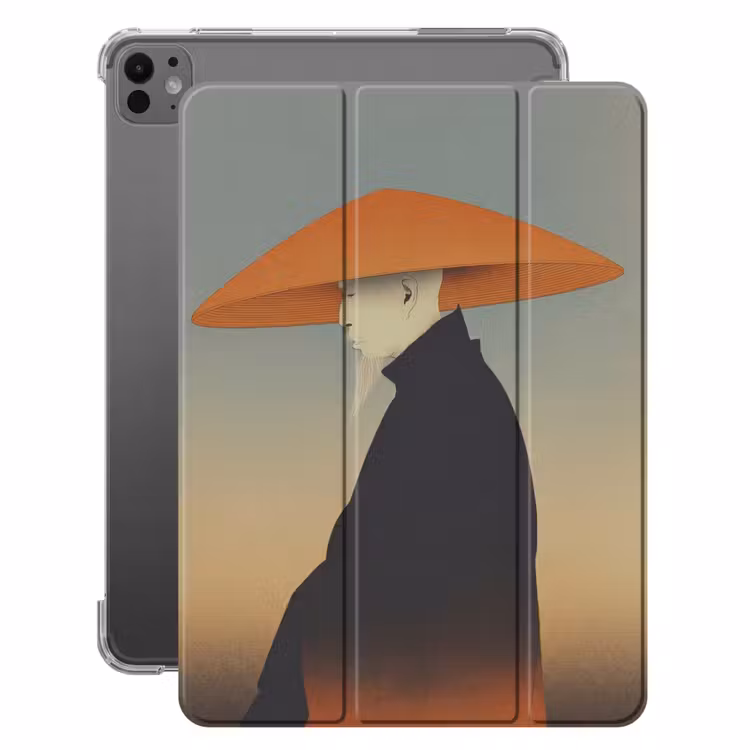 iPad-Hülle - Minimalistisch - Scherenschnitt - Orange — 1