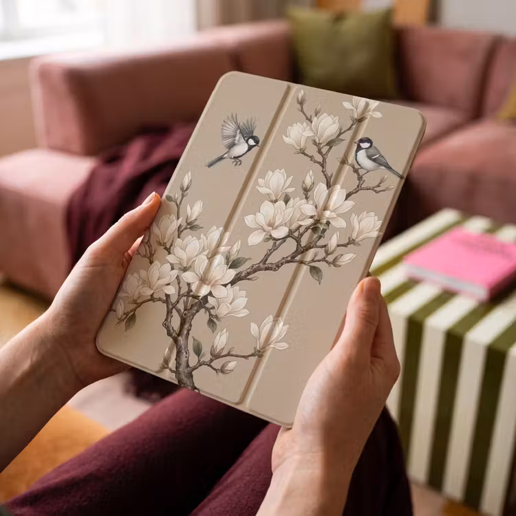 iPad-Hülle - Orientalisch - Vögel - Beige — 4