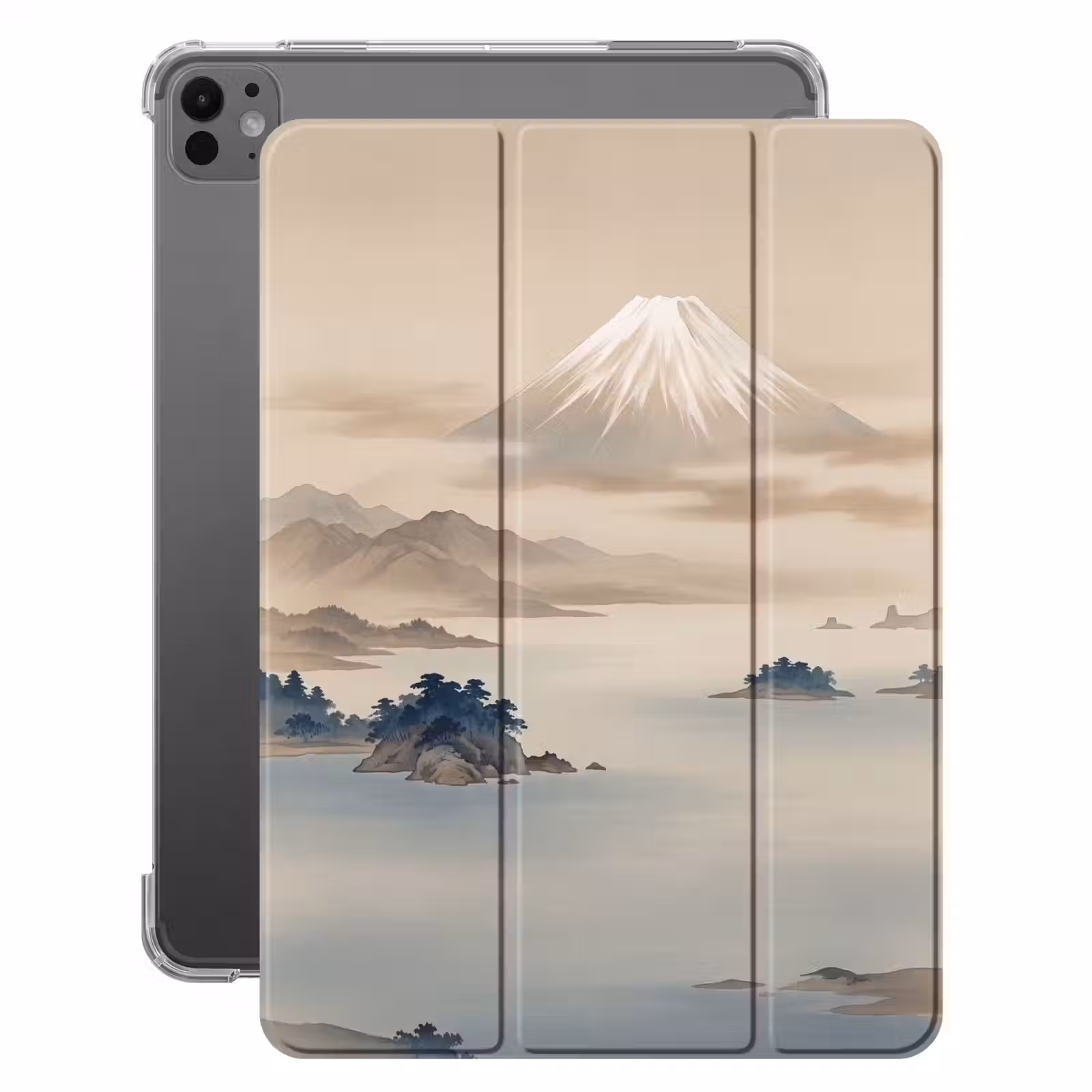 iPad-Hülle - Japanisch - Landschaft - Beige — 1