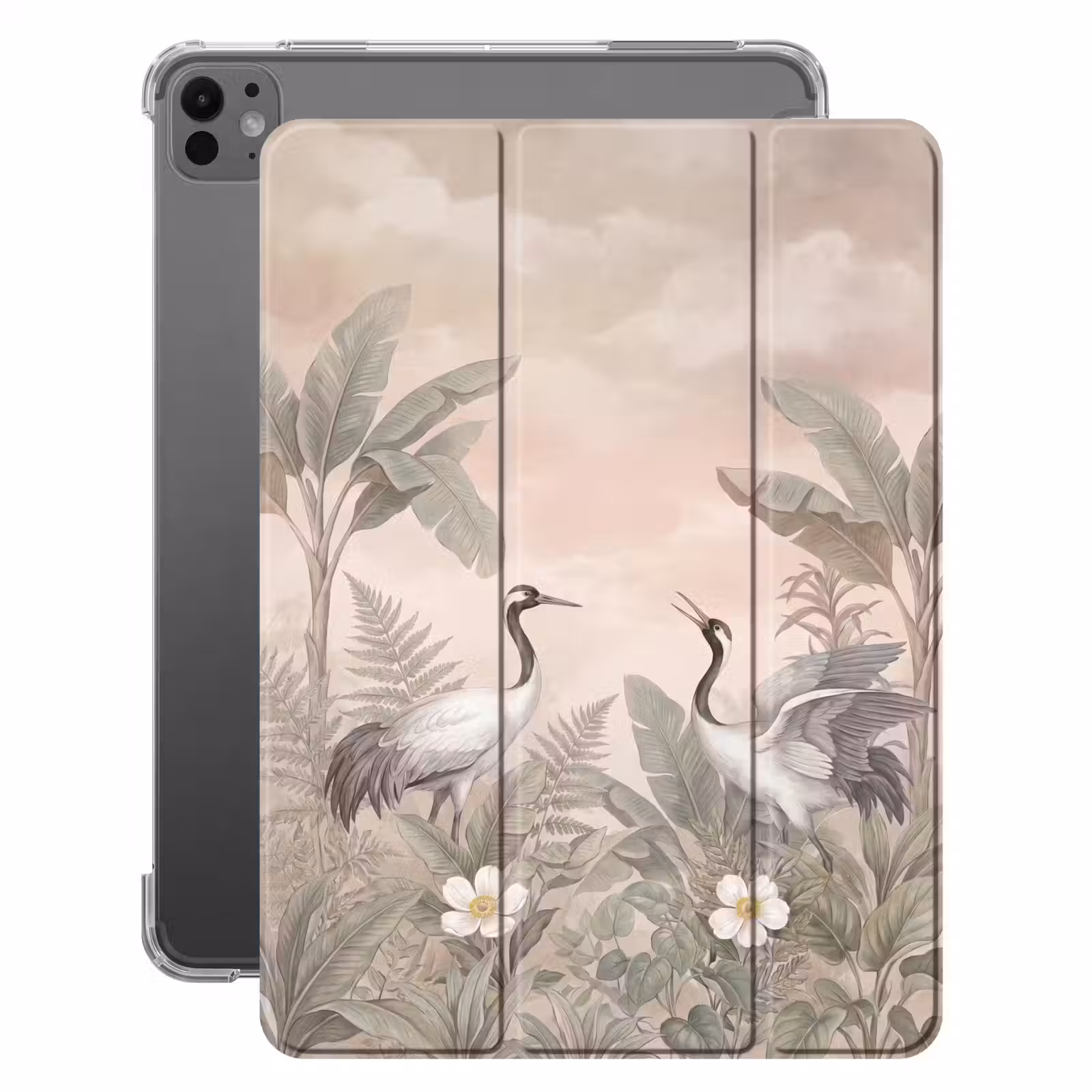 iPad-Hülle - Kranich - Natur - Rosa — 1