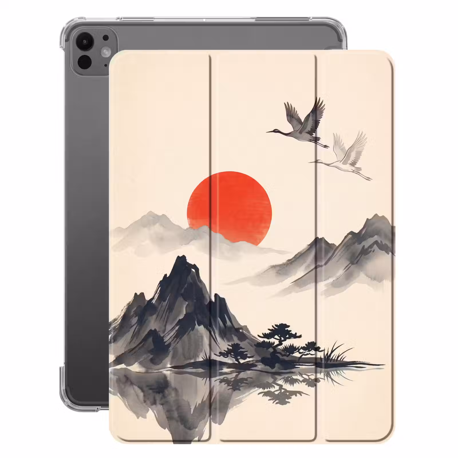 iPad-Hülle - Orientalisch - Kraniche - Landschaft — 1
