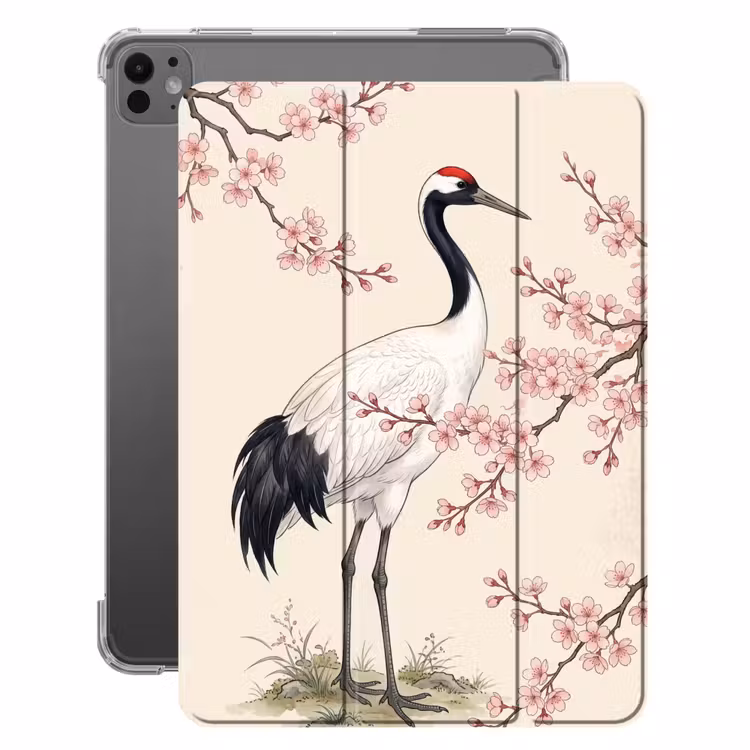 iPad-Hülle - Asiatisch - Kranich - Beige — 1
