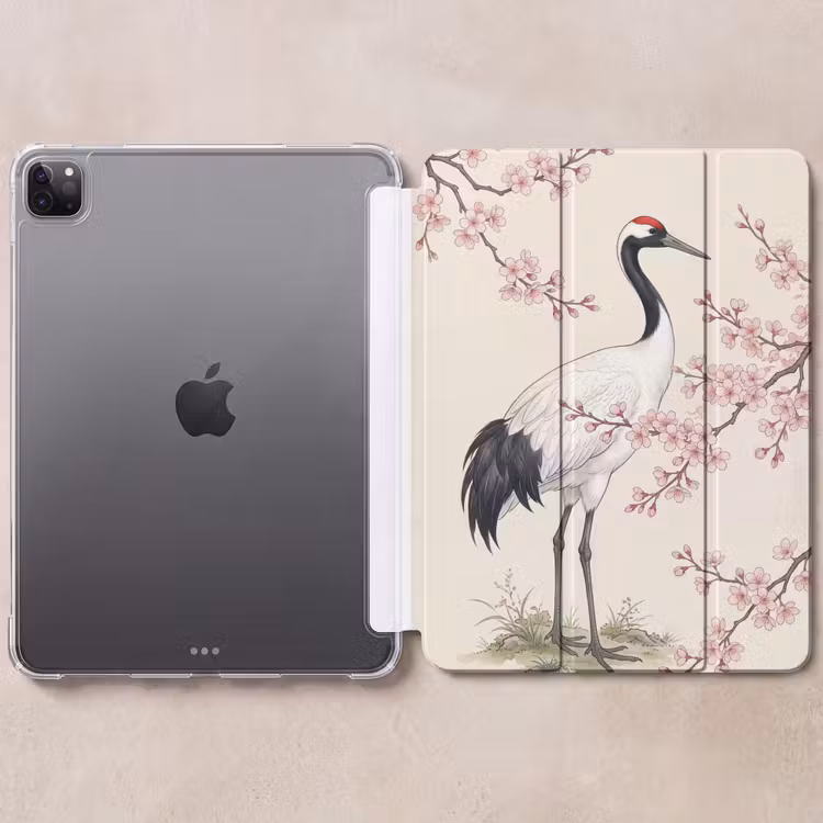 iPad-Hülle - Asiatisch - Kranich - Beige — 6