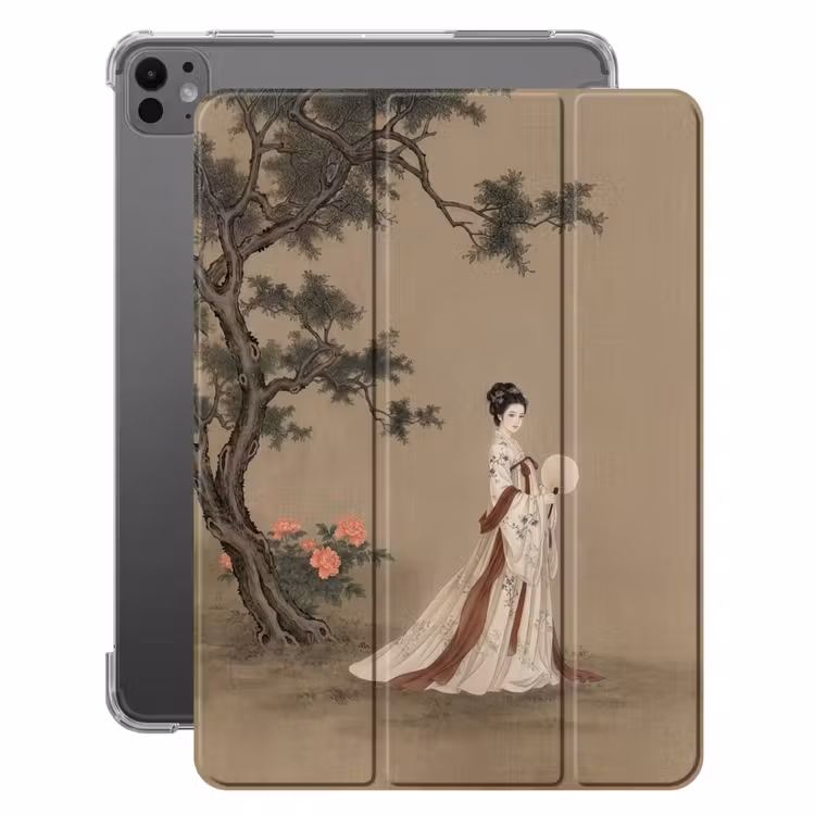 iPad-Hülle - Frau - Asien - Kunst - Beige — 1