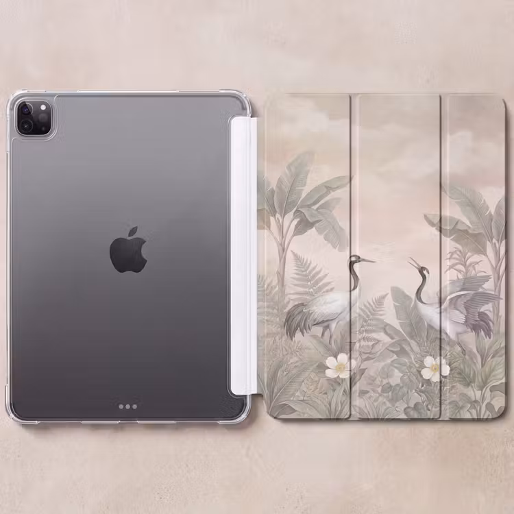 iPad-Hülle - Kranich - Natur - Rosa — 6