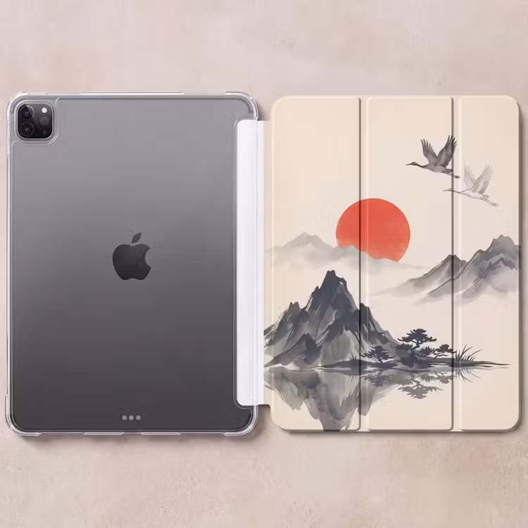 iPad-Hülle - Orientalisch - Kraniche - Landschaft — 6