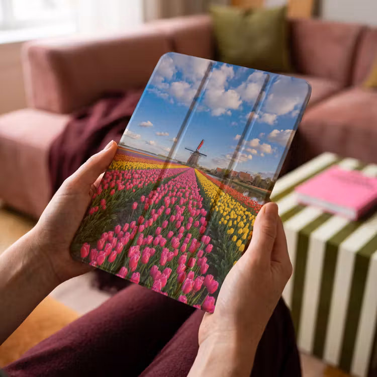 iPad-Hülle - Tulpen - Holland - Mühle - Farbenfroh — 4