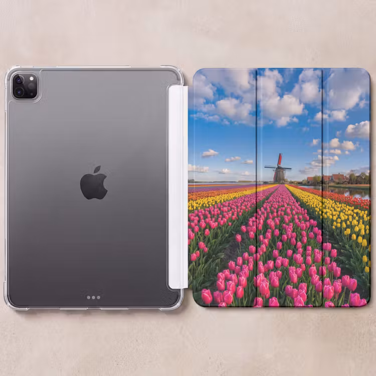 iPad-Hülle - Tulpen - Holland - Mühle - Farbenfroh — 6