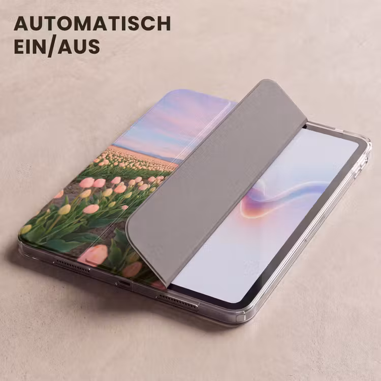 iPad-Hülle - Tulpen - Landschaft - Rosa — 5