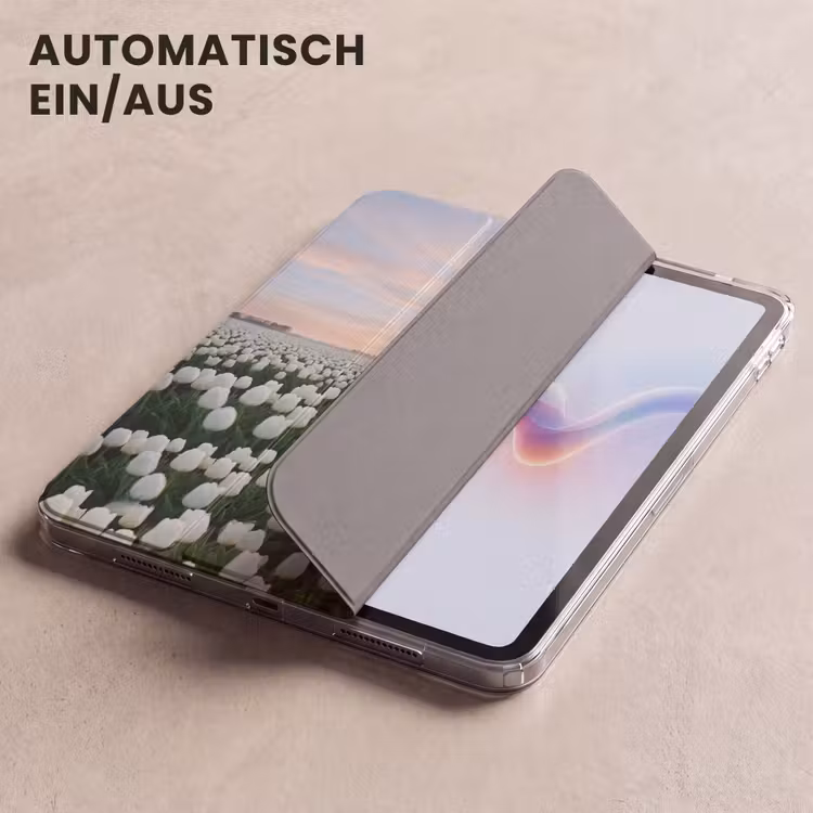 iPad-Hülle - Tulpen - Landschaft - Weiß — 5