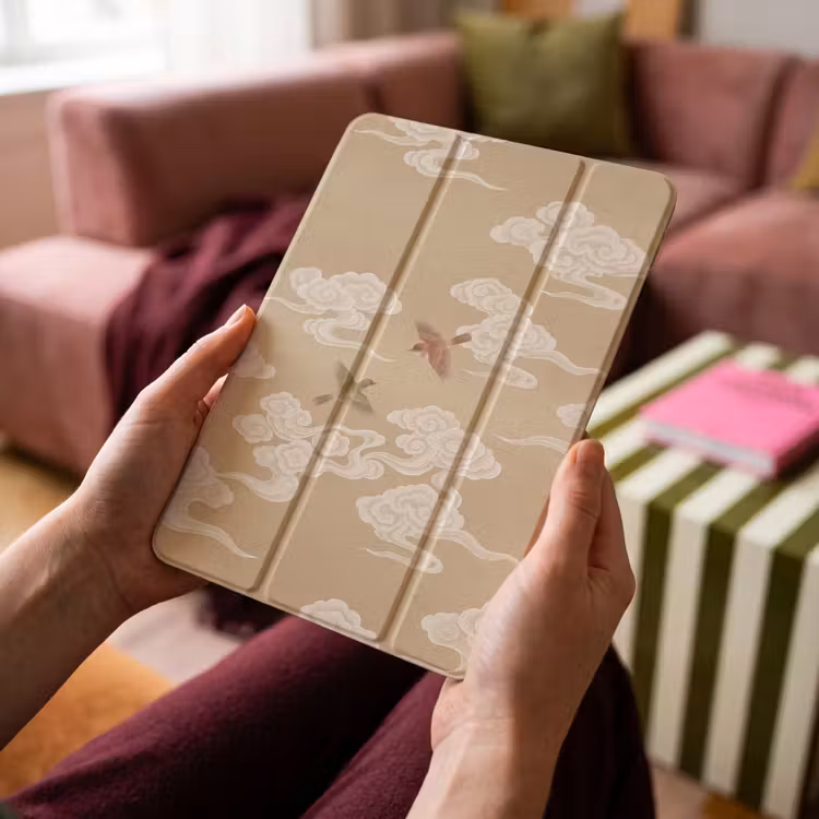 iPad-Hülle - Vögel - Fliegen - Beige — 4