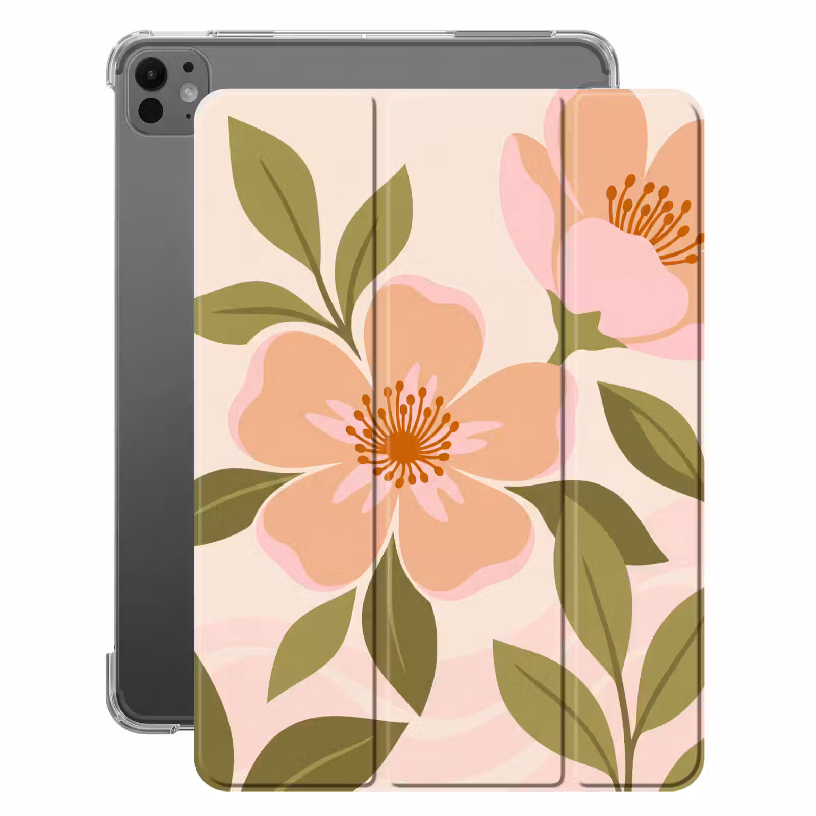 iPad-Hülle - Grafik - Blumen - Rosa — 1