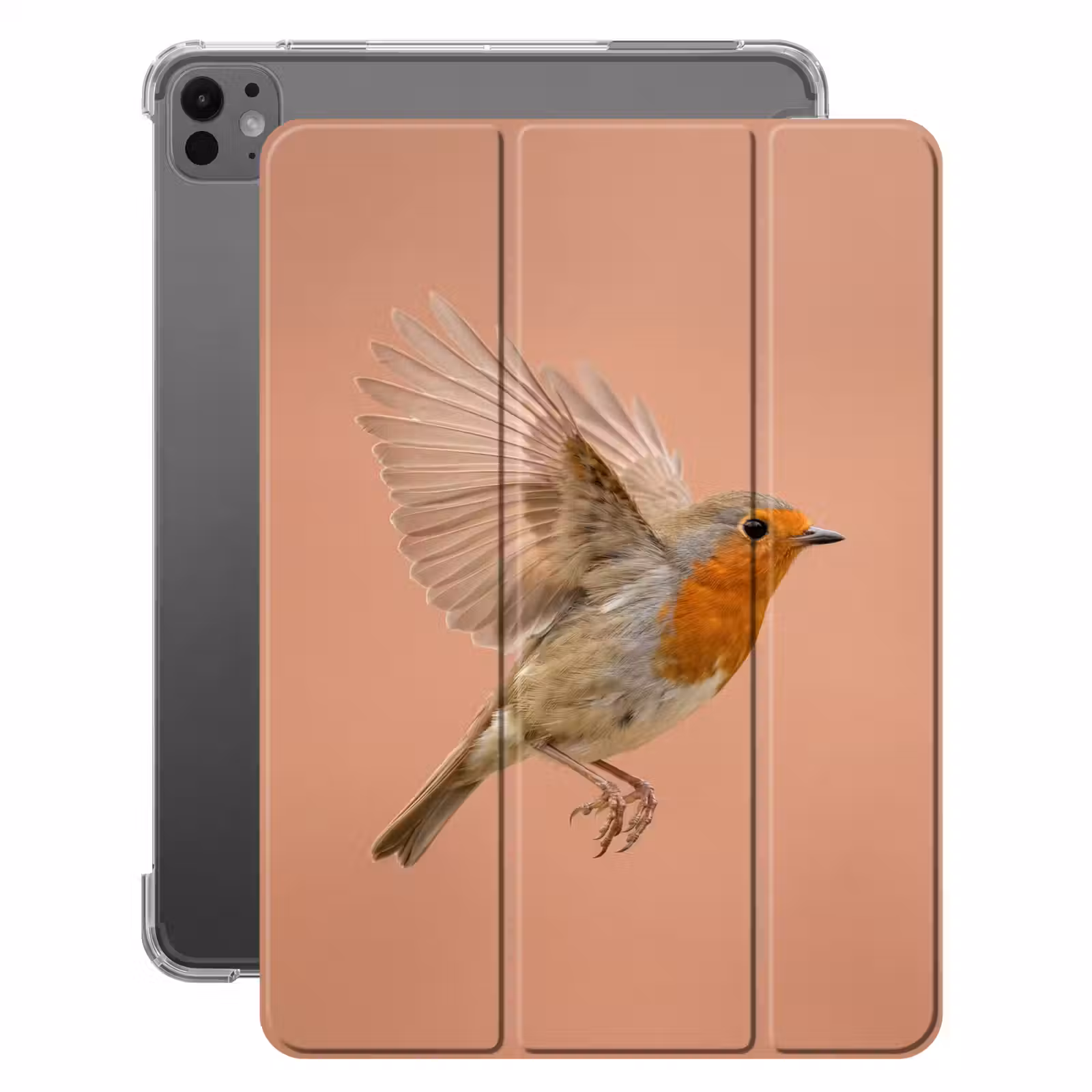 iPad-Hülle - Rotkehlchen - Natur - Rosa — 1