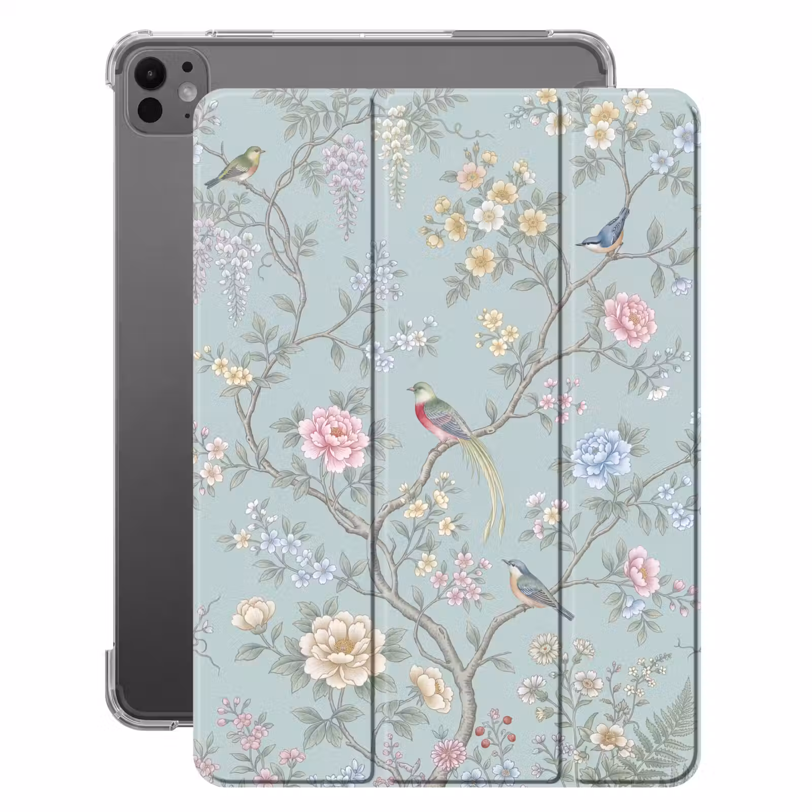 iPad-Hülle - Vogel - Blumen - Farbenfroh — 1