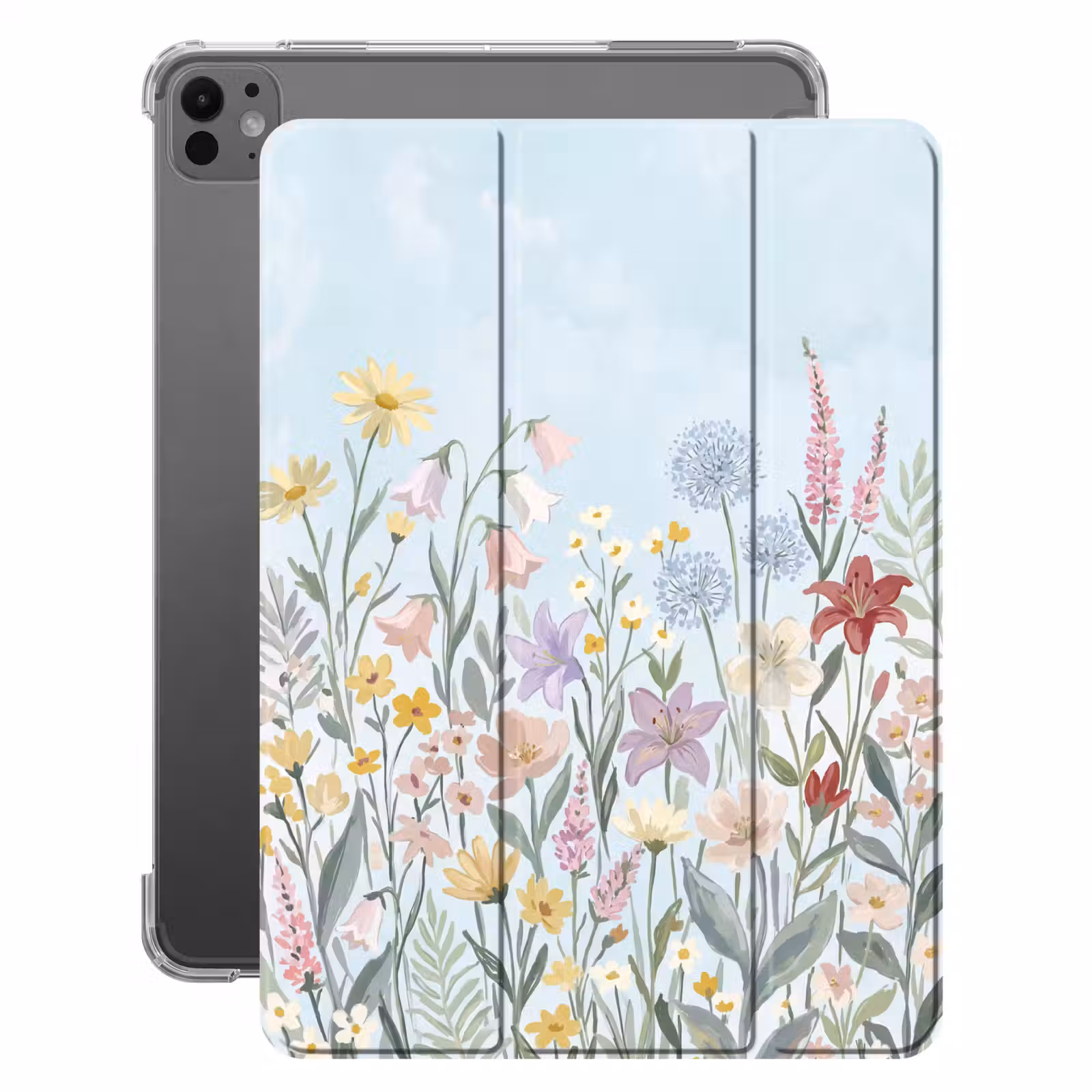 iPad-Hülle - Wiesenblumen - Illustration - Farbenfroh — 1